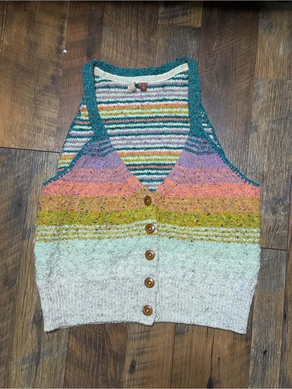 Pilcro Samalona Sweater Tank Top Anthropologie Vest Crochet Knit Boho sz small S